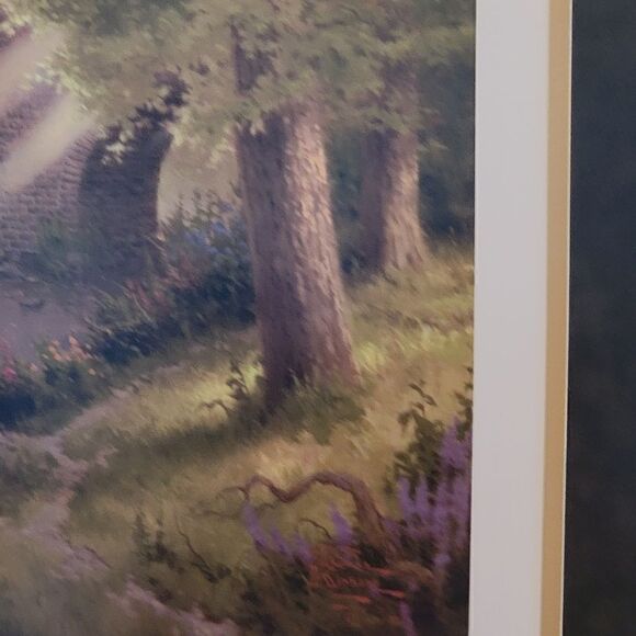 HOMETOWN BRIDGE, HOMETOWN MEMORIES V BY THOMAS KINKADE FRAMED AND SIGNED PRINT - Picture 6 of 11